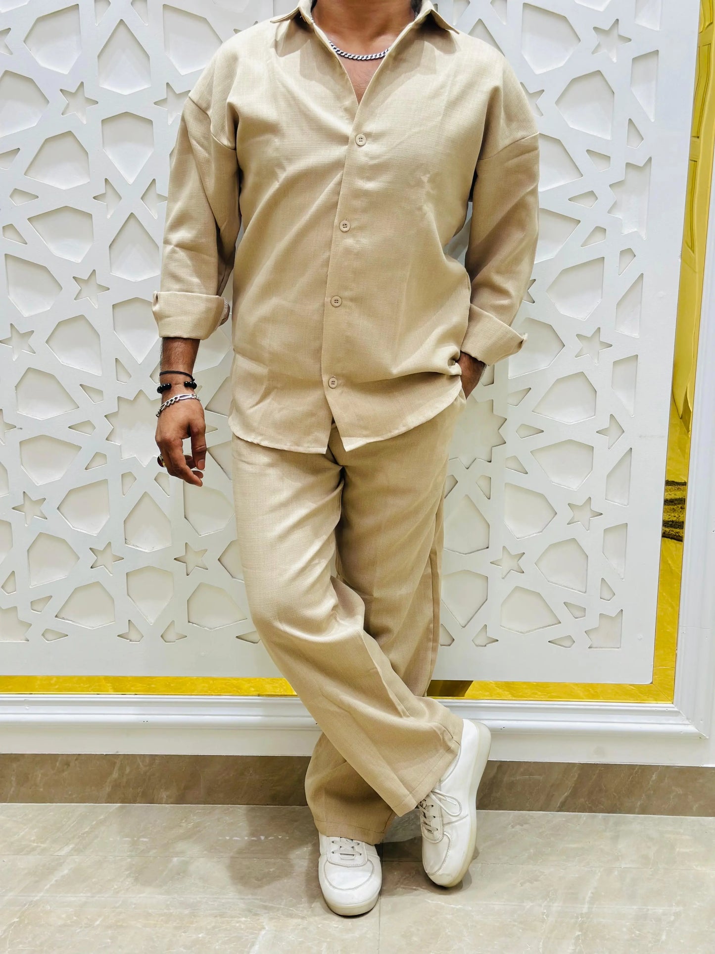 "Linen Luxe – Light Lavender Tracksuit" PATTERNS FOR MEN