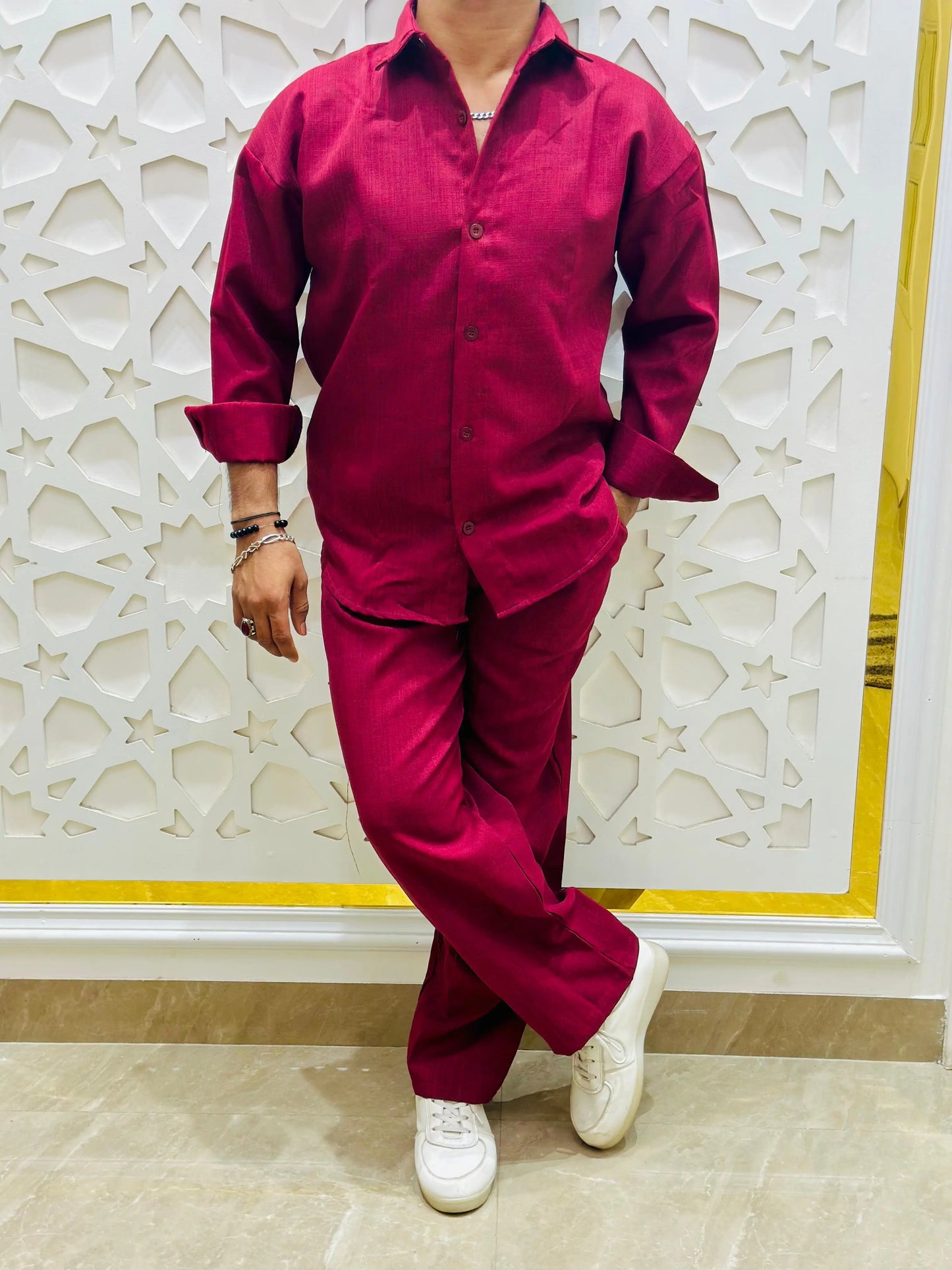 "Linen Luxe – Light Lavender Tracksuit" PATTERNS FOR MEN