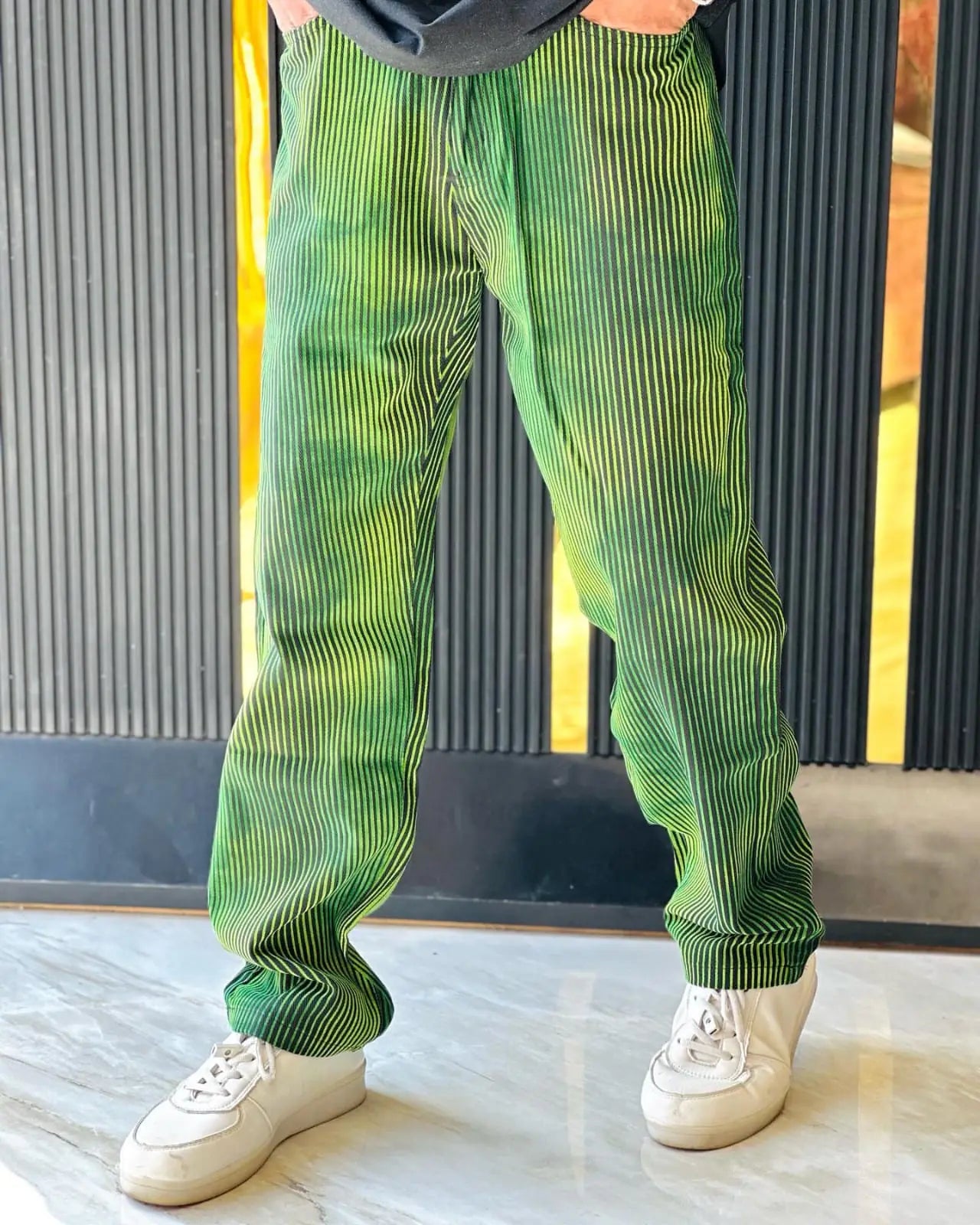 Neon Pulse Stripe Jeans PATTERNS FOR MEN
