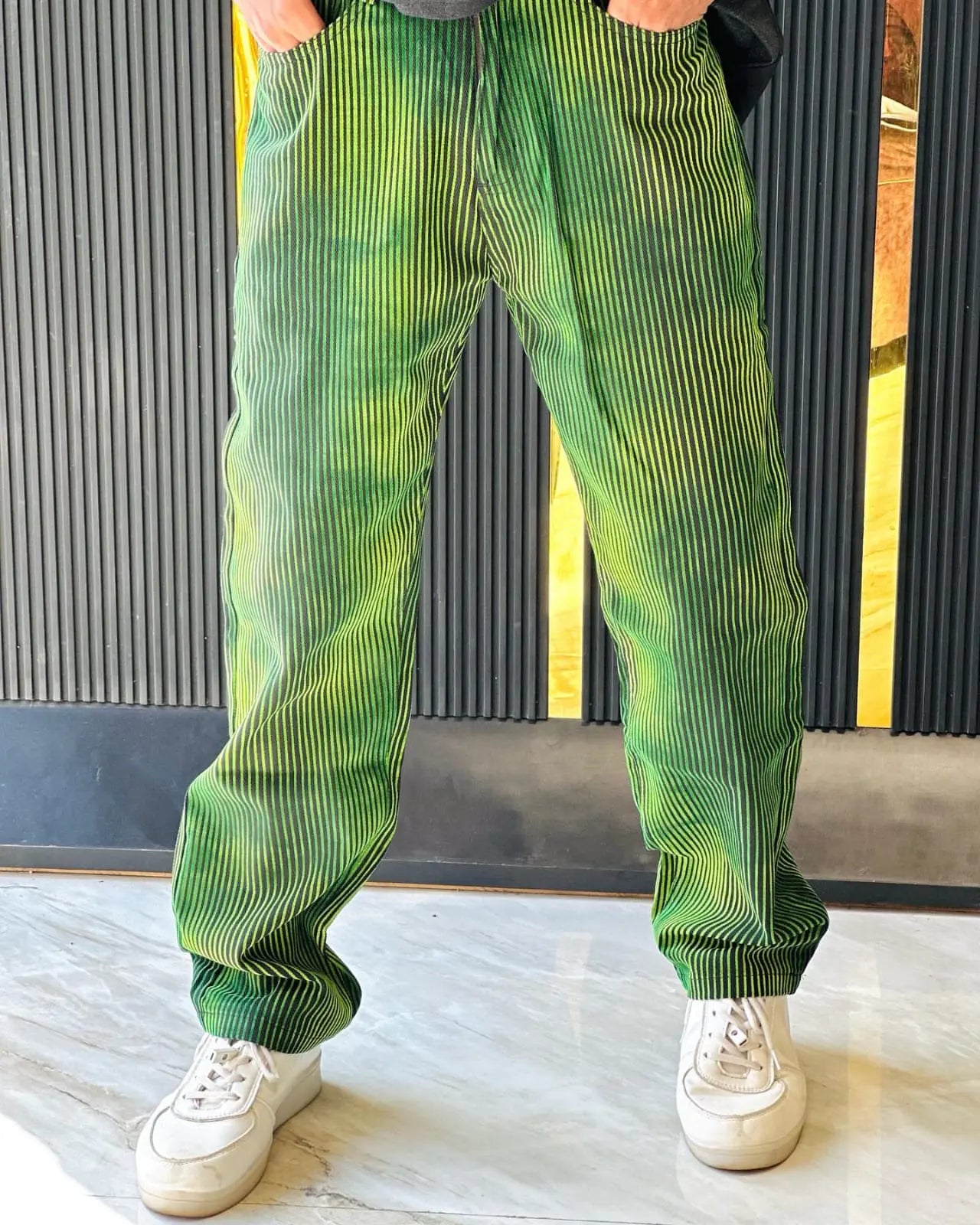 Neon Pulse Stripe Jeans PATTERNS FOR MEN
