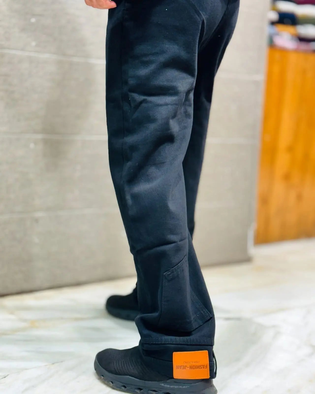 Urban Edge Black Baggy Jeans PATTERNS FOR MEN