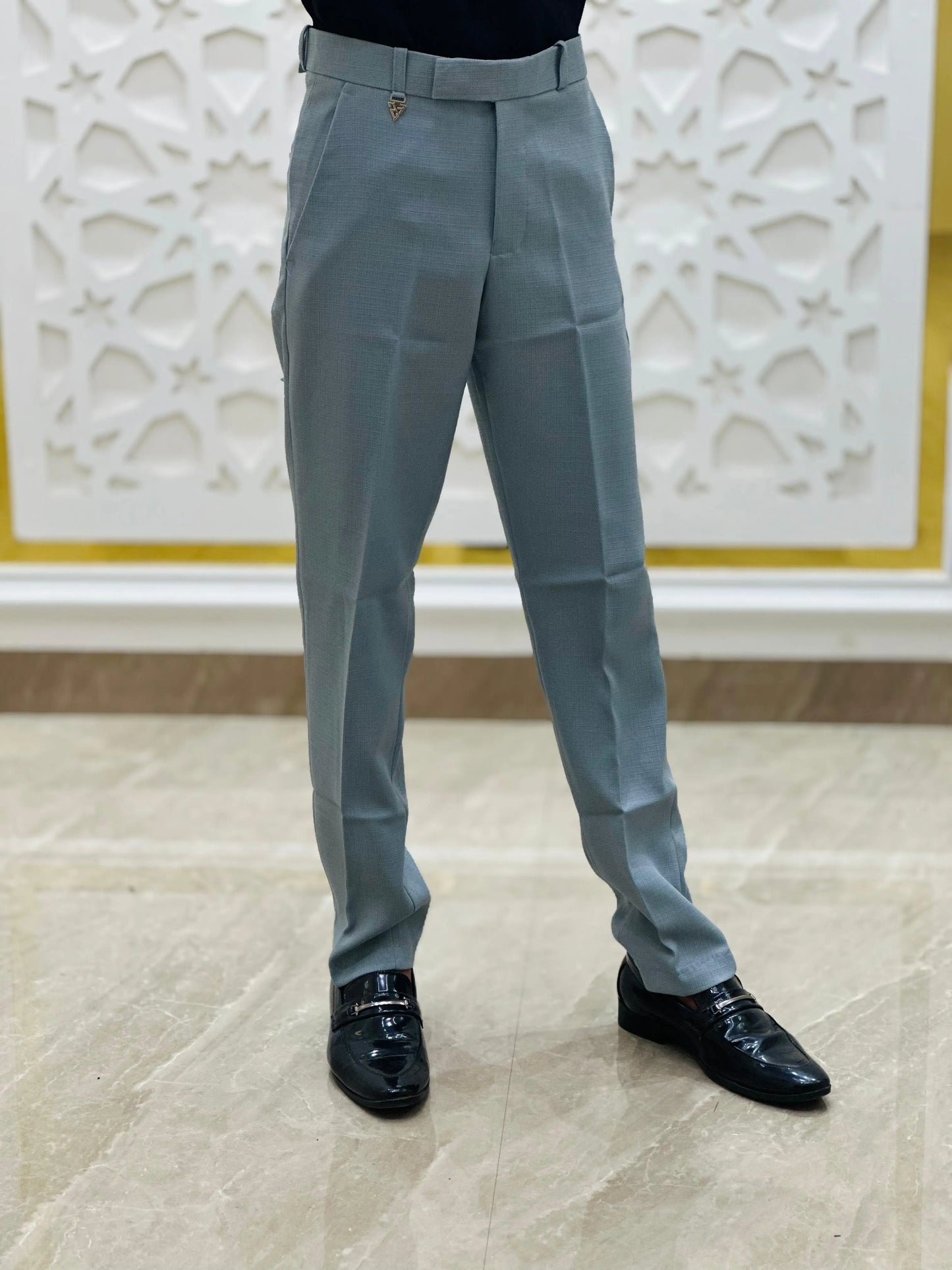 Mist Grey Executive Trousers PATTERNS FOR MEN