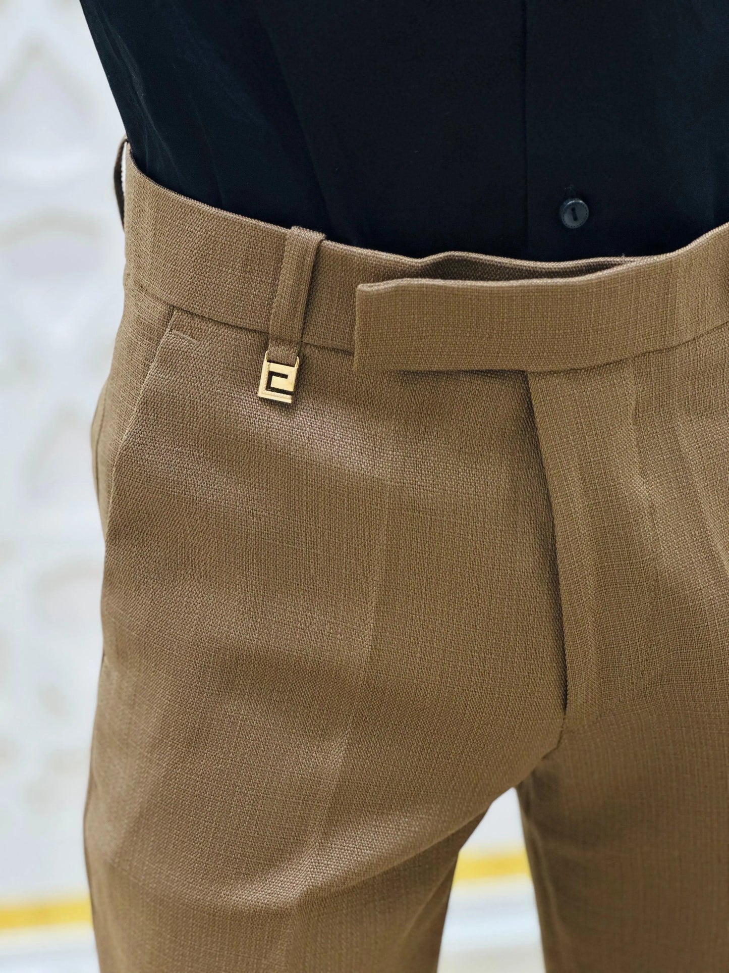 Mocha Classique Formal Pant PATTERNS FOR MEN