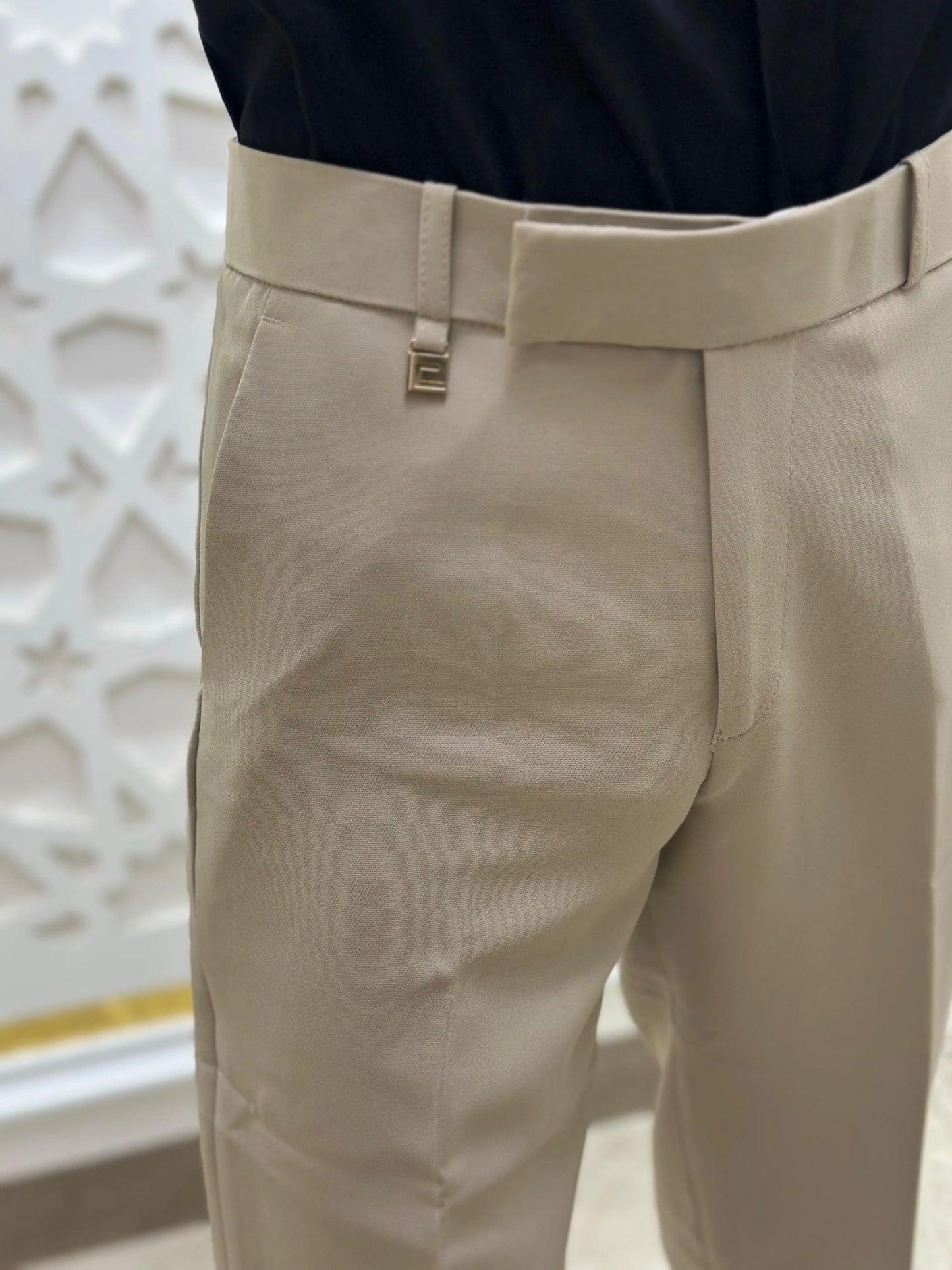 Elegant Cream Formal Pant PATTERNS FOR MEN