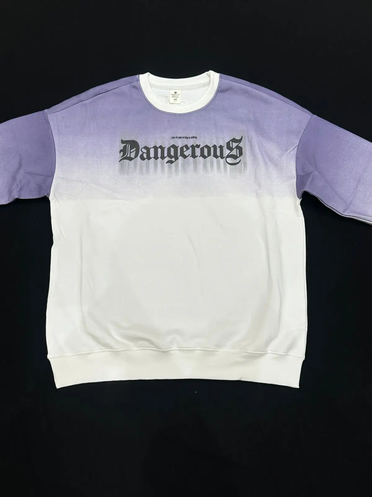 Men's Gradient "Dangerous" Printed Sweatshirt | Stylish Streetwear T-Shirt PATTERNS FOR MEN