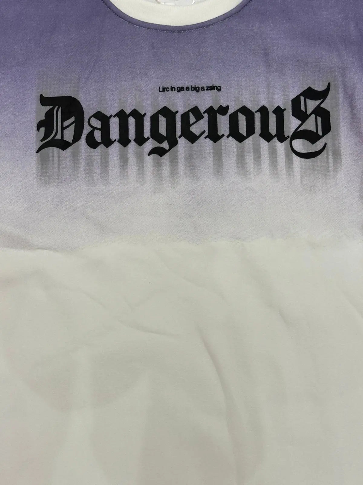 Men's Gradient "Dangerous" Printed Sweatshirt | Stylish Streetwear T-Shirt PATTERNS FOR MEN