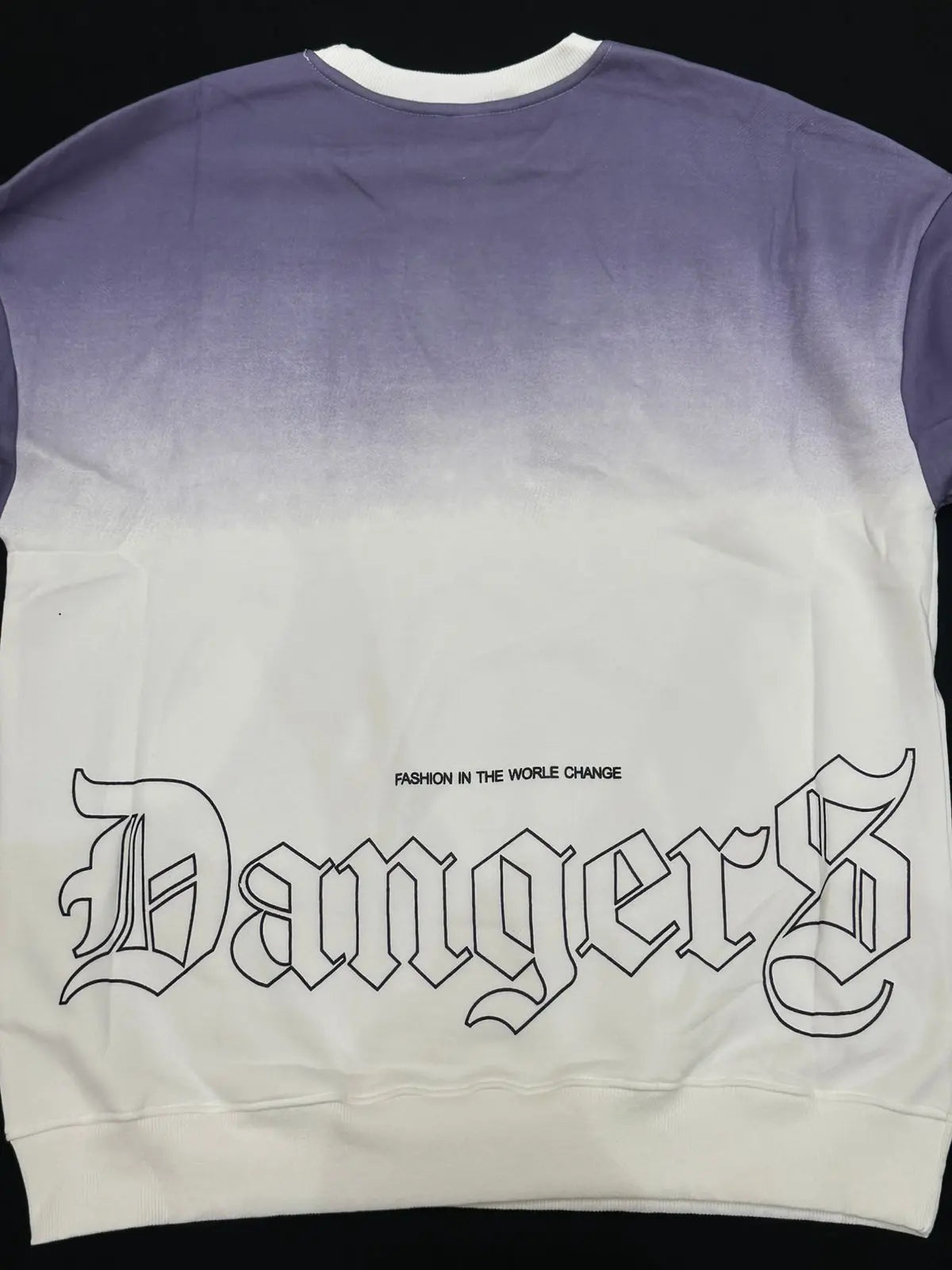Men's Gradient "Dangerous" Printed Sweatshirt | Stylish Streetwear T-Shirt PATTERNS FOR MEN