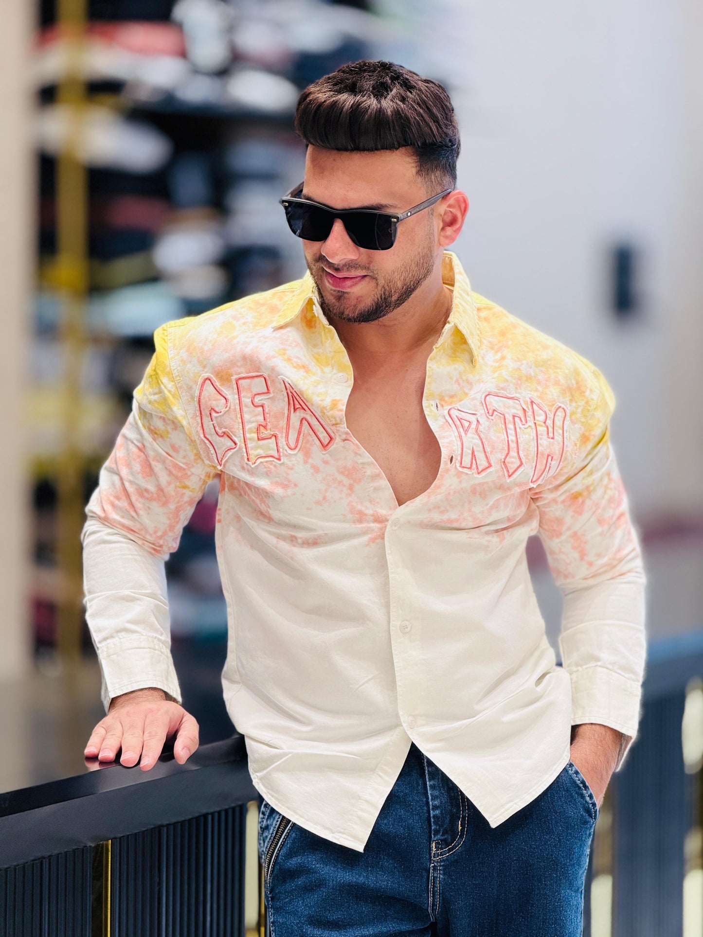 Sunburst Vibe – Geo Earth Tie-Dye Shirt PATTERNS FOR MEN