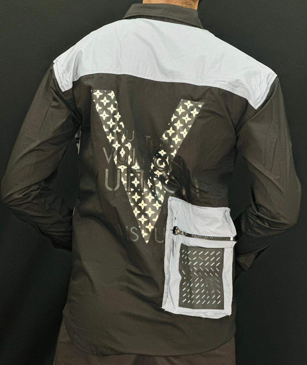 Monochrome Patchwork Statement Shirt PATTERNS FOR MEN
