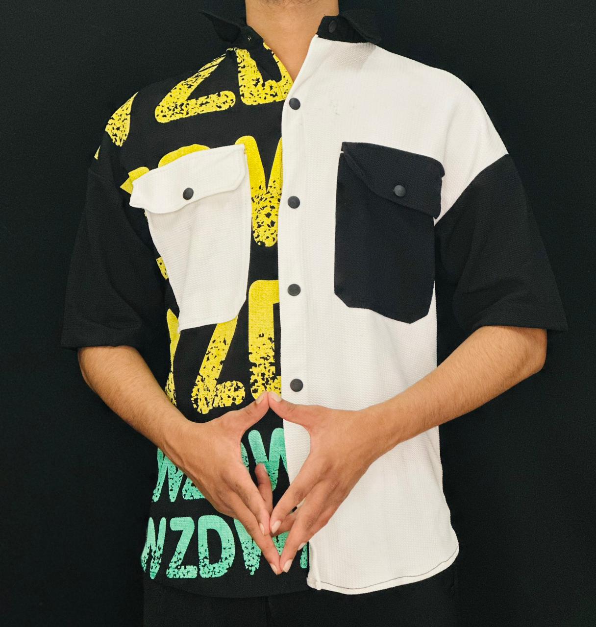 Dual Tone Graphic Shirt PATTERNS FOR MEN