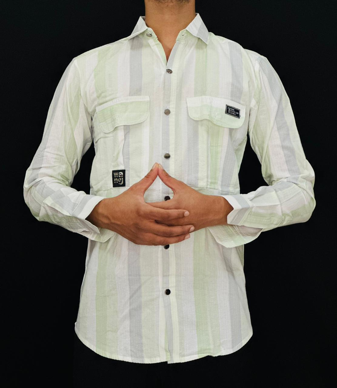 Urban Striped Utility Shirt PATTERNS FOR MEN