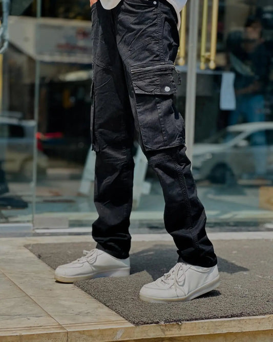 Black Tactical Cargo Jeans PATTERNS FOR MEN