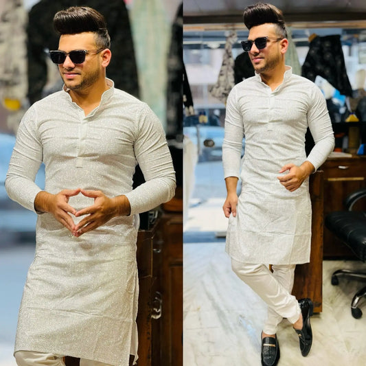 Midnight Mirror Magic Kurta Set PATTERNS FOR MEN