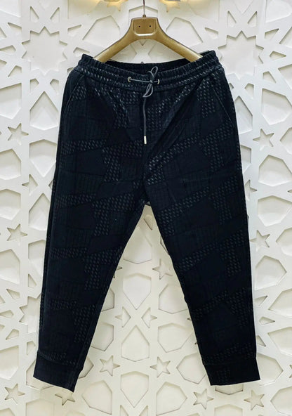 Midnight Matrix Textured Joggers PATTERNS FOR MEN