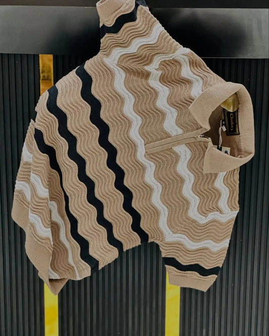 WaveForm Retro Knit Polo Tee PATTERNS FOR MEN