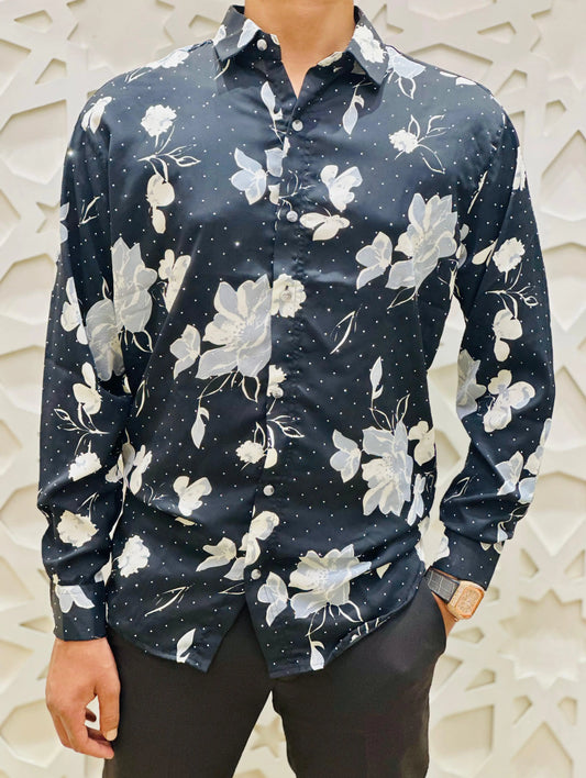 "Noir Blossom Shirt" PATTERNS FOR MEN