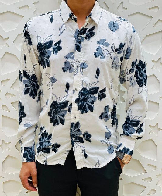 "Noir Bloom Shirt" PATTERNS FOR MEN