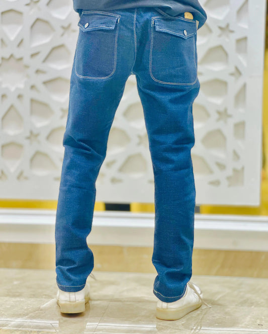 Midnight Stitch Panel Jeans PATTERNS FOR MEN