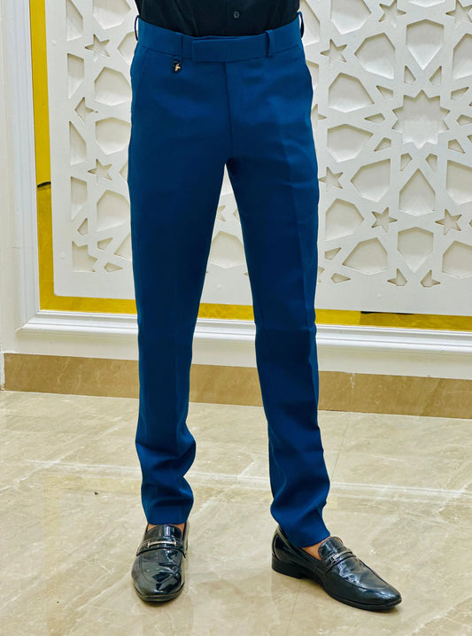 Royal Blue Executive Fit Pant PATTERNS FOR MEN