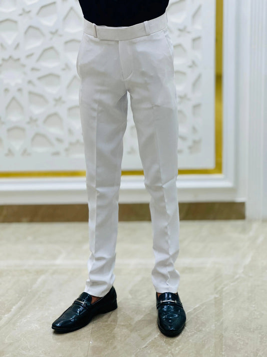 Classic Ivory Formal Trousers PATTERNS FOR MEN