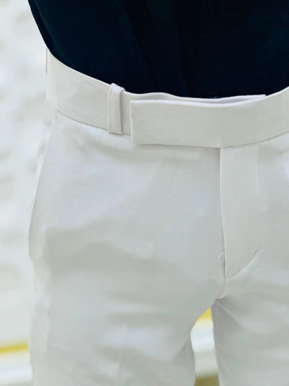 Classic Ivory Formal Trousers PATTERNS FOR MEN