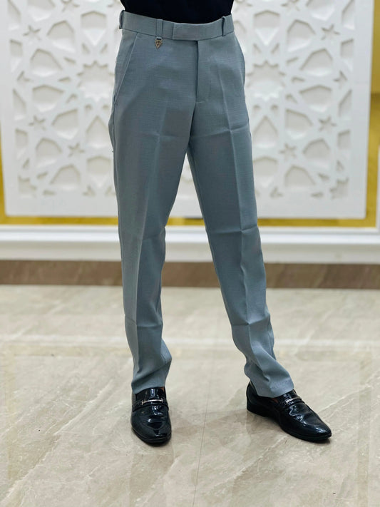 Mist Grey Executive Trousers PATTERNS FOR MEN