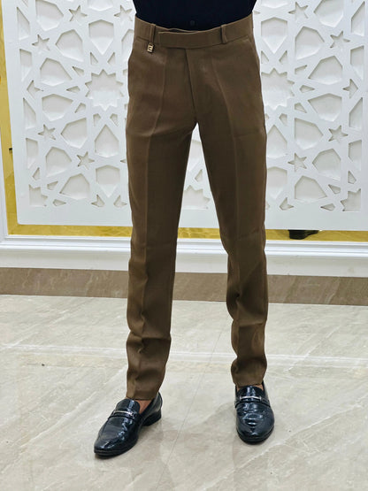 Mocha Classique Formal Pant PATTERNS FOR MEN