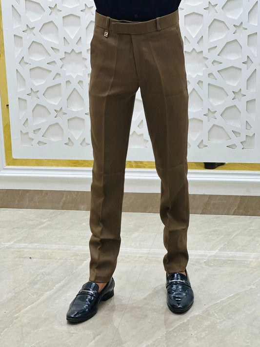 Mocha Classique Formal Pant PATTERNS FOR MEN