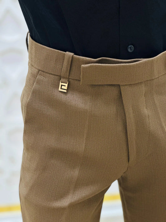 Mocha Classique Formal Pant PATTERNS FOR MEN