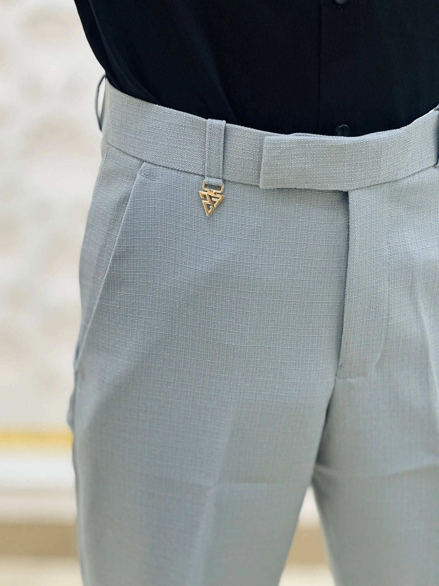 Mist Grey Executive Trousers PATTERNS FOR MEN