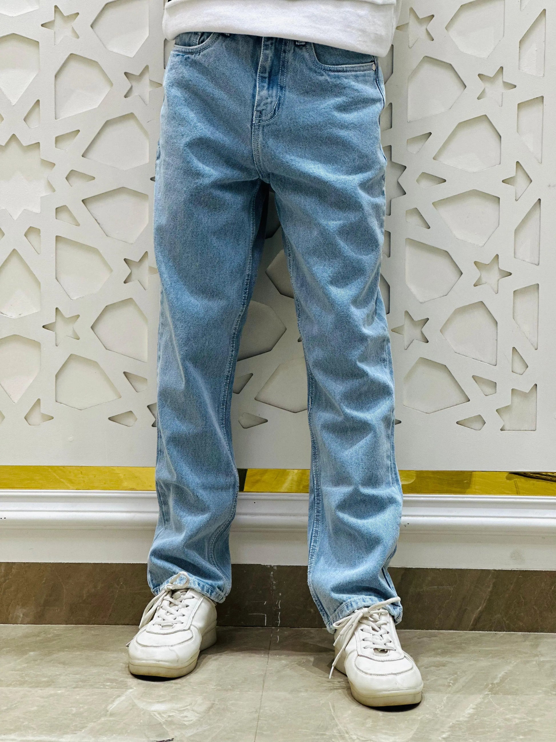 Sky Fade Light Blue Denim – Size 28 PATTERNS FOR MEN
