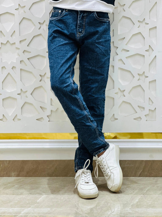 Classic Textured Denim – Dark Indigo | Size 28 PATTERNS FOR MEN