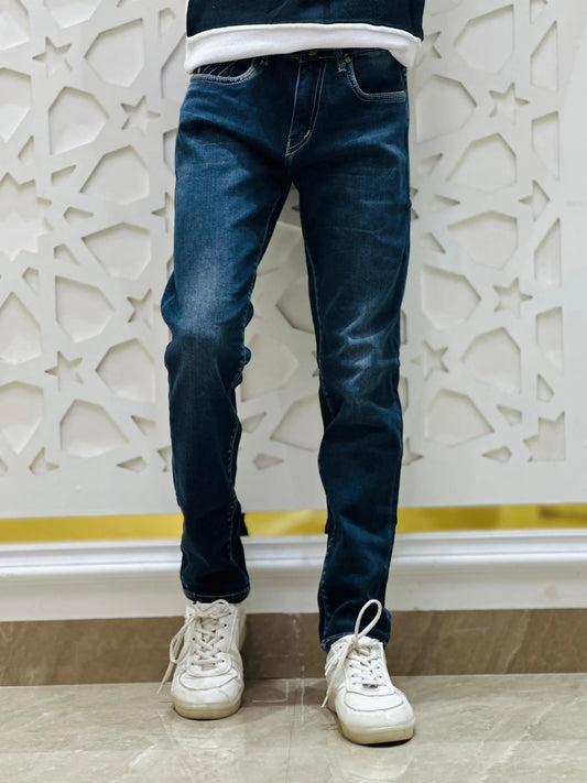 Classic Textured Denim – Dark Indigo | Size 28 PATTERNS FOR MEN