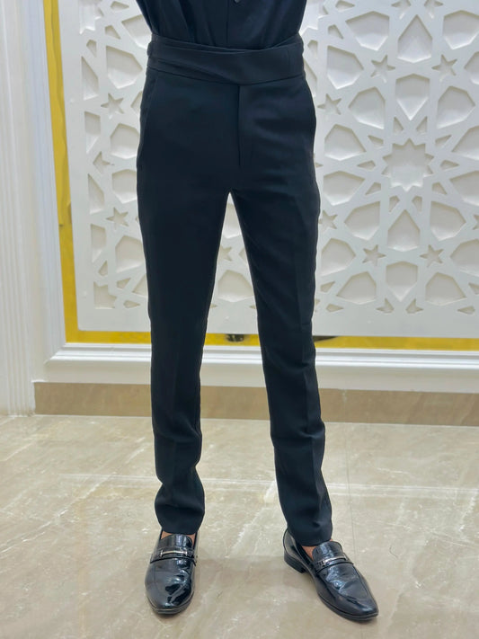 Jet Black Executive Formal Pant PATTERNS FOR MEN