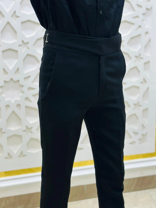 Jet Black Executive Formal Pant PATTERNS FOR MEN
