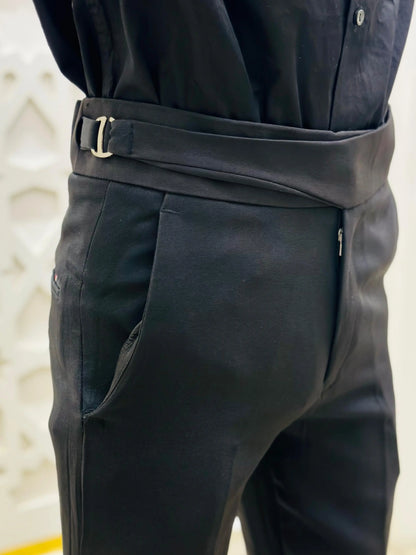 Jet Black Executive Formal Pant PATTERNS FOR MEN