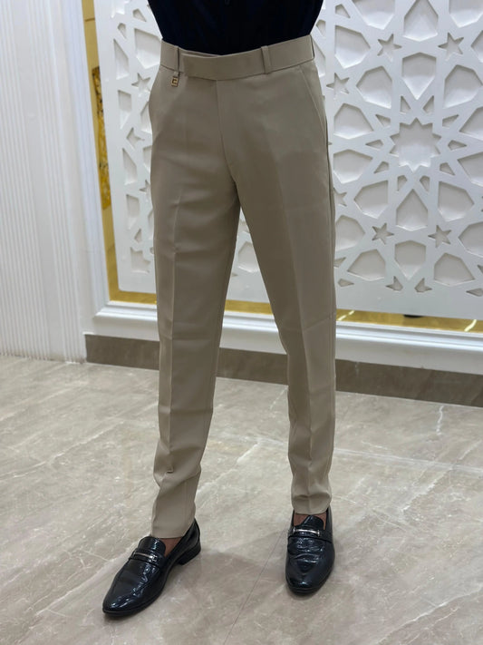 Elegant Cream Formal Pant PATTERNS FOR MEN