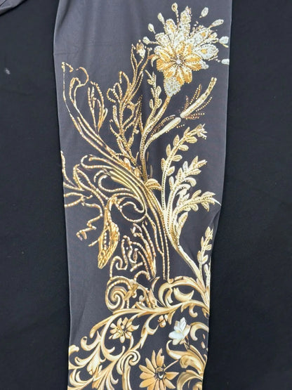 Imported Black & Gold Designer Shirt for Men – Royal Floral Baroque Print – ₹1999 PATTERNS FOR MEN