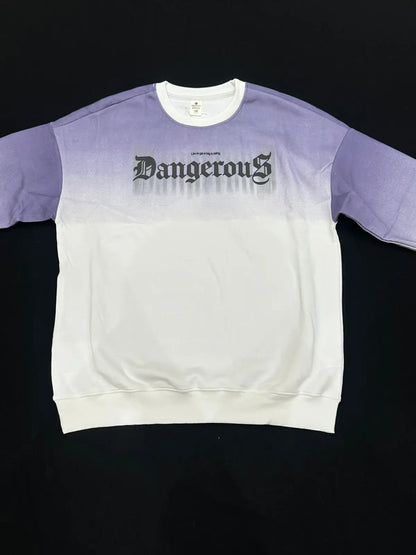 Men's Gradient "Dangerous" Printed Sweatshirt | Stylish Streetwear T-Shirt PATTERNS FOR MEN