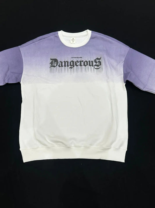 Men's Gradient "Dangerous" Printed Sweatshirt | Stylish Streetwear T-Shirt PATTERNS FOR MEN