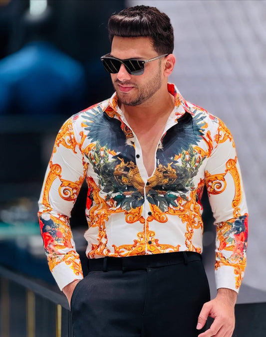Royal Regal Printed Party Shirt PATTERNS FOR MEN