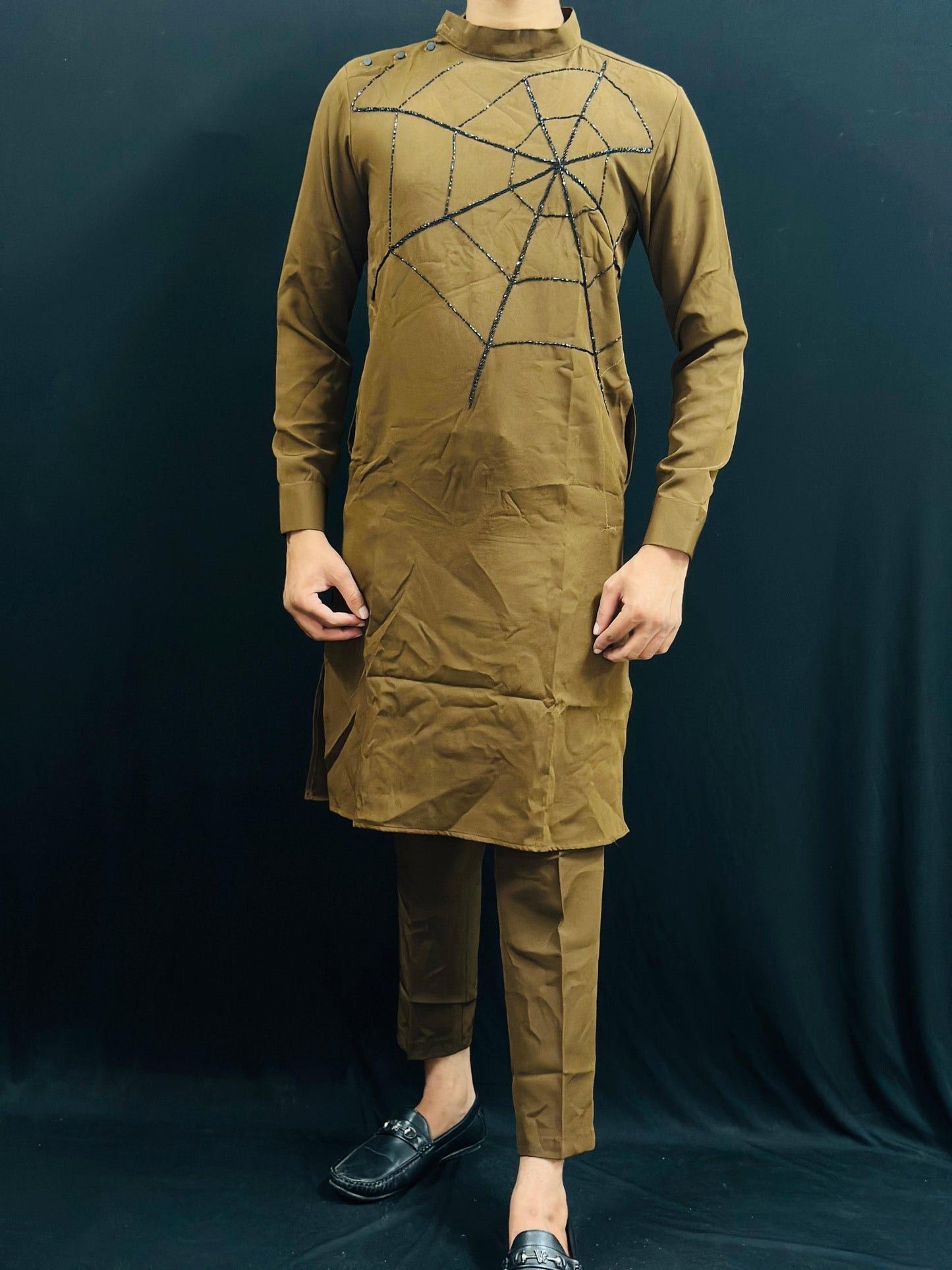 Spider Web Embellished Kurta Collection PATTERNS FOR MEN