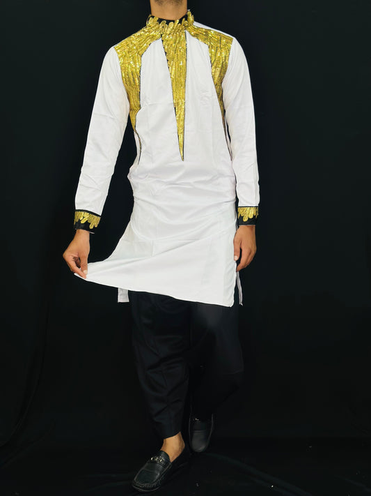 Sequin Detail Kurta PATTERNS FOR MEN