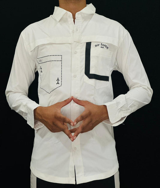 White Air Force Utility Shirt PATTERNS FOR MEN