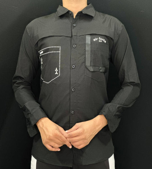 Black Air Force Utility Shirt PATTERNS FOR MEN