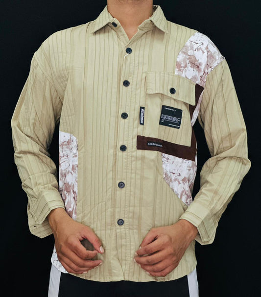 Urban Patchwork Beige Shirt PATTERNS FOR MEN