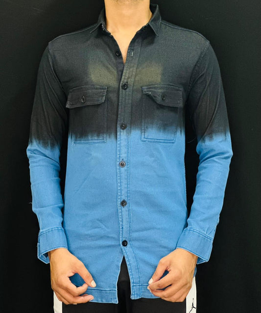 Midnight Fade Denim Shirt PATTERNS FOR MEN