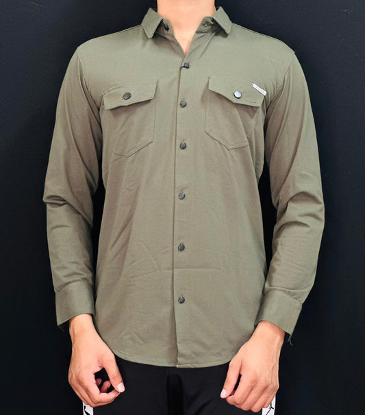 Olive Frontier Utility Shirt PATTERNS FOR MEN
