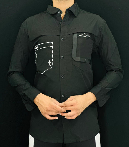 Air Force Tactical Black Shirt PATTERNS FOR MEN