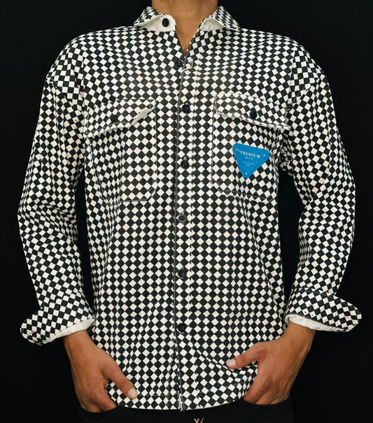 Mono Checkered Streetwear Shirt PATTERNS FOR MEN